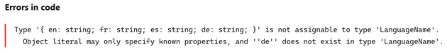 TypeScript compilation error